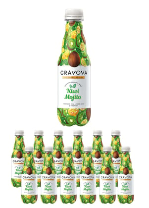 CRAVOVA - THE CRAVE BEGINS Kiwi Mojito Mocktails 300ml (Pack of 12)