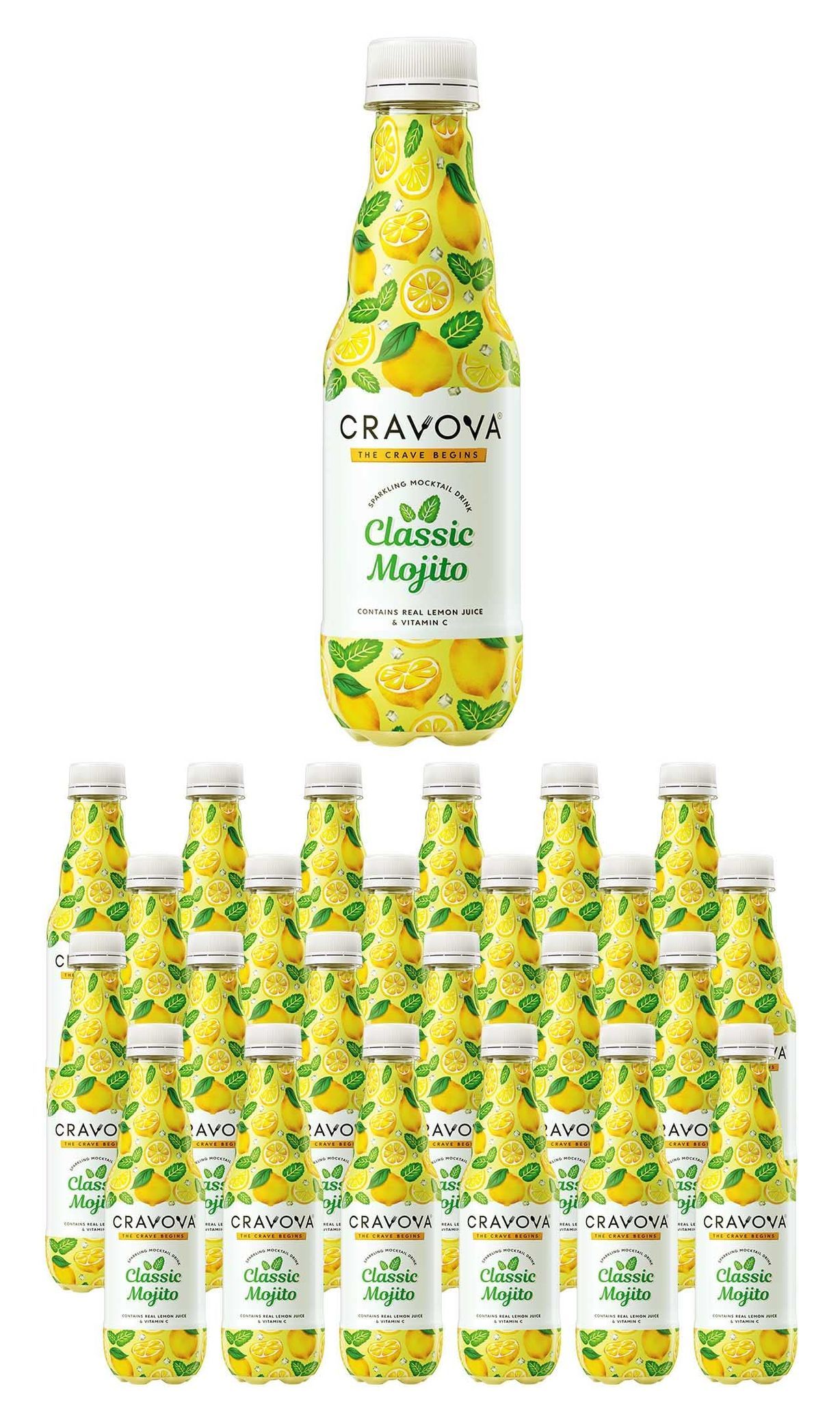 CRAVOVA - THE CRAVE BEGINS Classic Mojito Mocktails 300ml (Pack of 24)