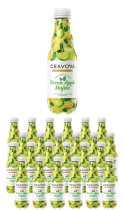 CRAVOVA - THE CRAVE BEGINS Green Apple Mojito Mocktails 300ml (Pack of 24)