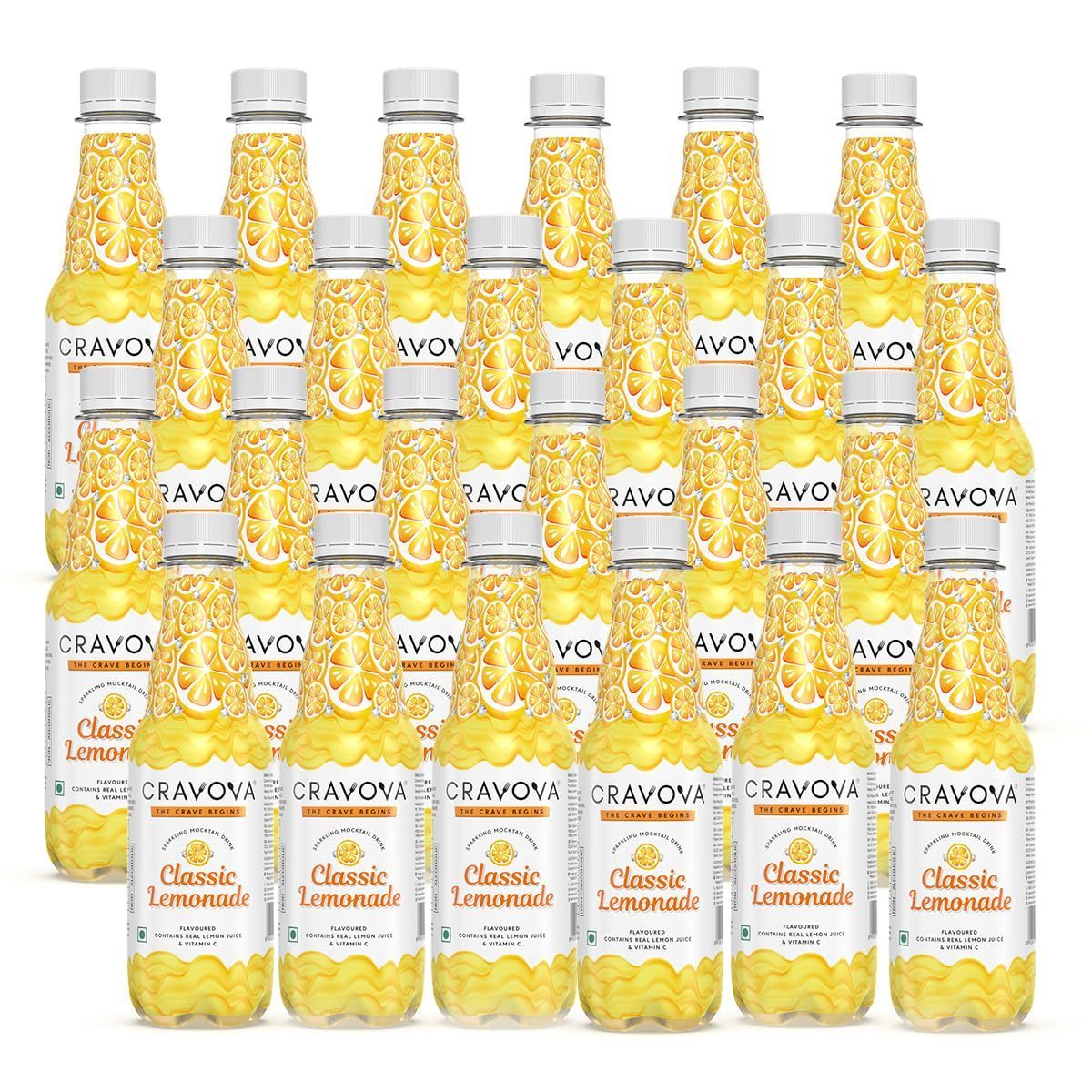 CRAVOVA - THE CRAVE BEGINS Fresh Lemonade Mojito Mocktails 300ml (Pack of 24)