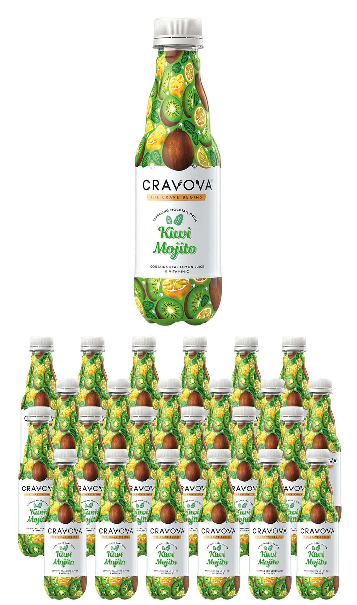 CRAVOVA - THE CRAVE BEGINS Kiwi Mojito Mocktails 300ml (Pack of 24)