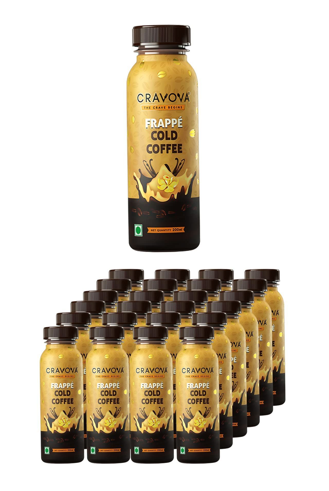 CRAVOVA - THE CRAVE BEGINS Frappe Cold Coffee 200 ml (Pack of 24)