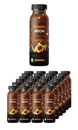 CRAVOVA - THE CRAVE BEGINS Mocha Cold Coffee 200 ml (Pack of 24)