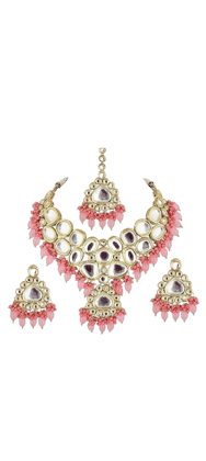 Gold plated kundan Necklace set