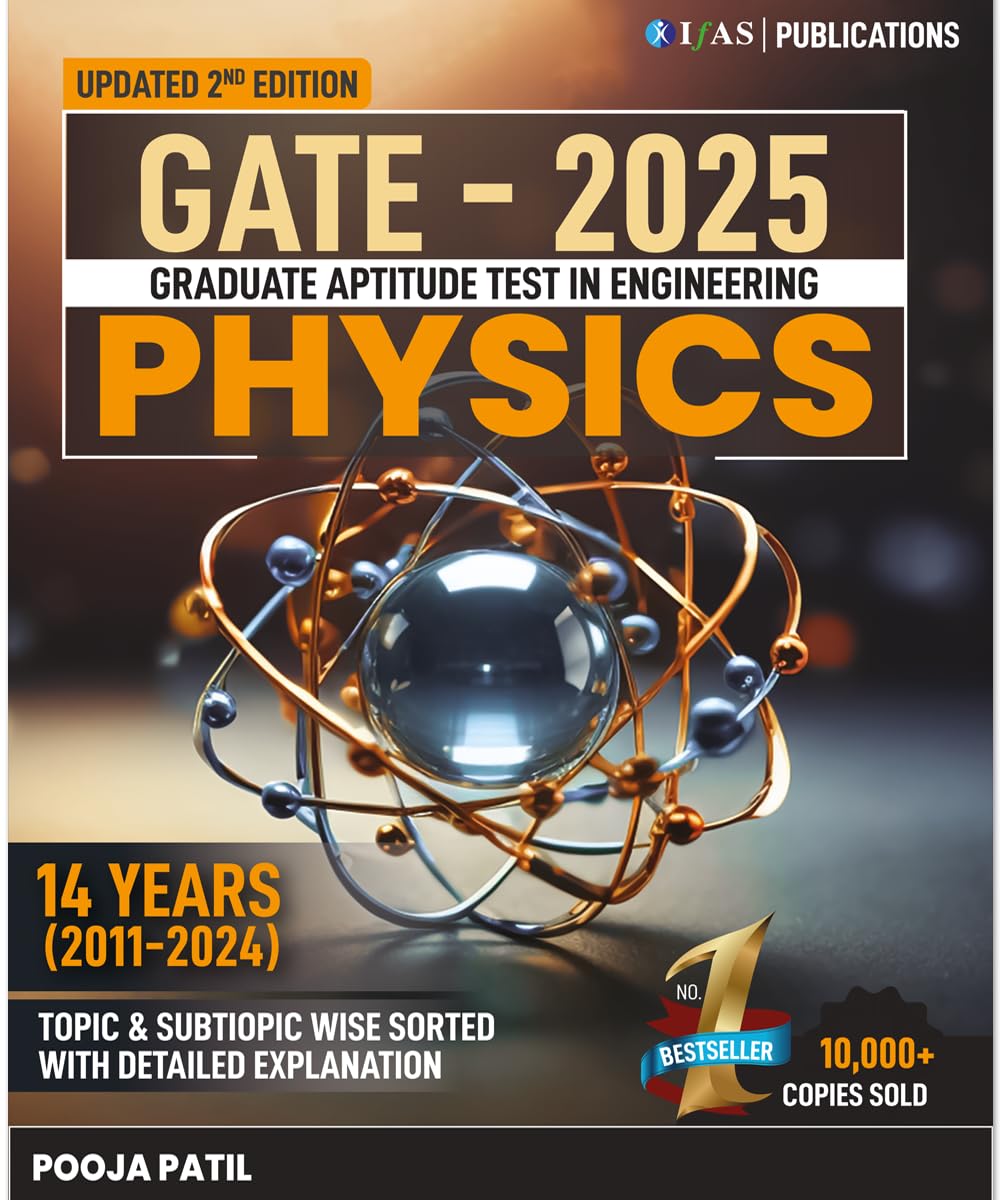 GATE Physics Book 2025 Previous Year Questions with Solutions (2011-2024) - Topic & Subtopic Wise PYQ