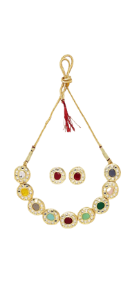 Gold plated kundan Necklace set