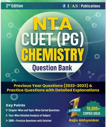 CUET PG Chemistry Book (2022-2023) Previous Year and Practice Questions with Detailed Solutions- Chapter Wise and Topic wise Sorted 2000+ Questions