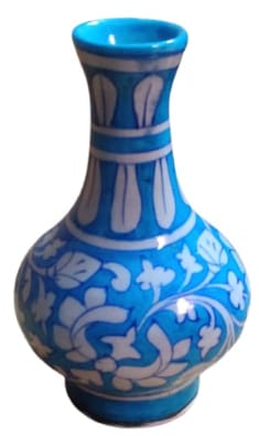 Blue Pottery Handmade Decorative Flower Vase