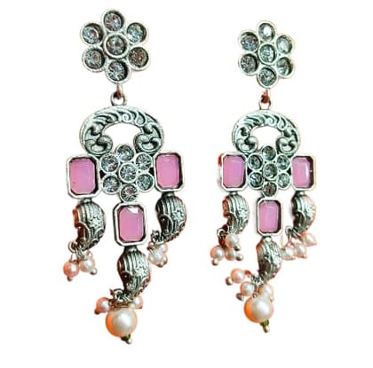 Pink Stone Earrings