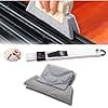 Combo of Window Groove Frame Cleaning Brush and Dust Cleaning Brush for Window Slot Keyboard with Mini Dustpan Door Track Cleaning Brushes Dust Cleaner Tool for All Corners Edges and Gaps