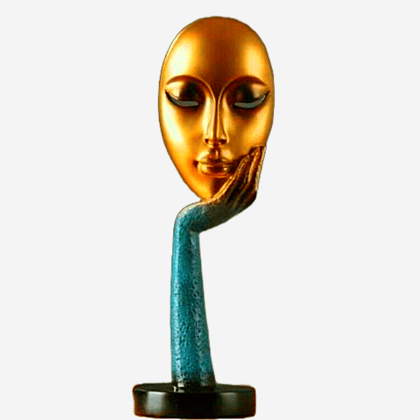 Laxzor Inc | Brass | Clown | Sculpture | Home Decor | Luxury Items | Representing | Theatre Art Culture