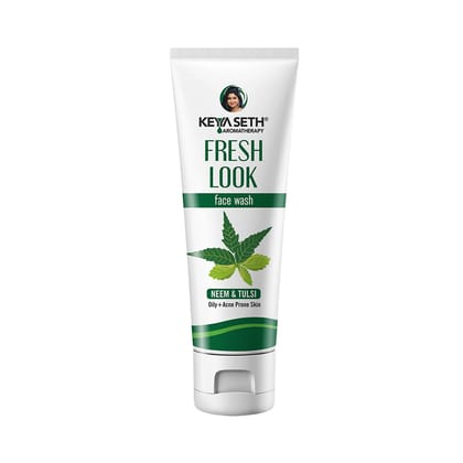 Keya Seth Aromatherapy Fresh Look Neem & Tulsi Face Wash, Mild Hydrating Moisturizing Foaming All Skin Types 100ml