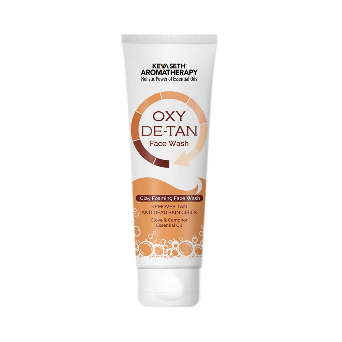 Keya Seth Aromatherapy Oxy De Tan Clay Foaming Facewash Hydration & Moisturizing Infused with Clove & Camphor oil I Removes Tan & Dead Skin Cells SLS & Paraben Free 100ml