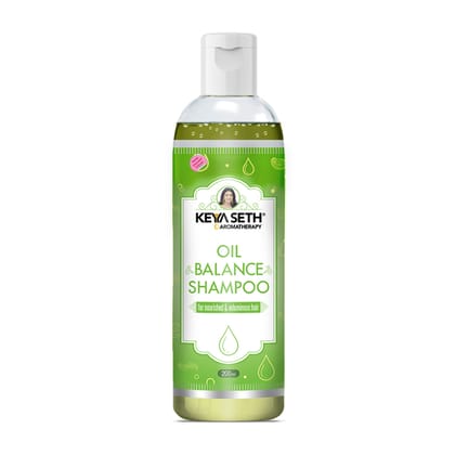 Keya Seth Aromatherapy Oil Balance Shampoo for Oily Scalp,Anti-Dandruff,Makes Hair Bouncy & Volume Boost for Thin Hair with Pro -Vitamin B5 & Essential of Lemon & Lavender 200ml