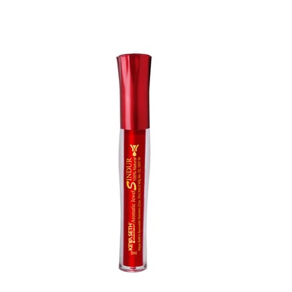 Keya Seth Aromatherapy Aromatic 100% Natural Liquid Sindoor (Red) - Long lasting & Waterproof with Floral Pigment 5ml