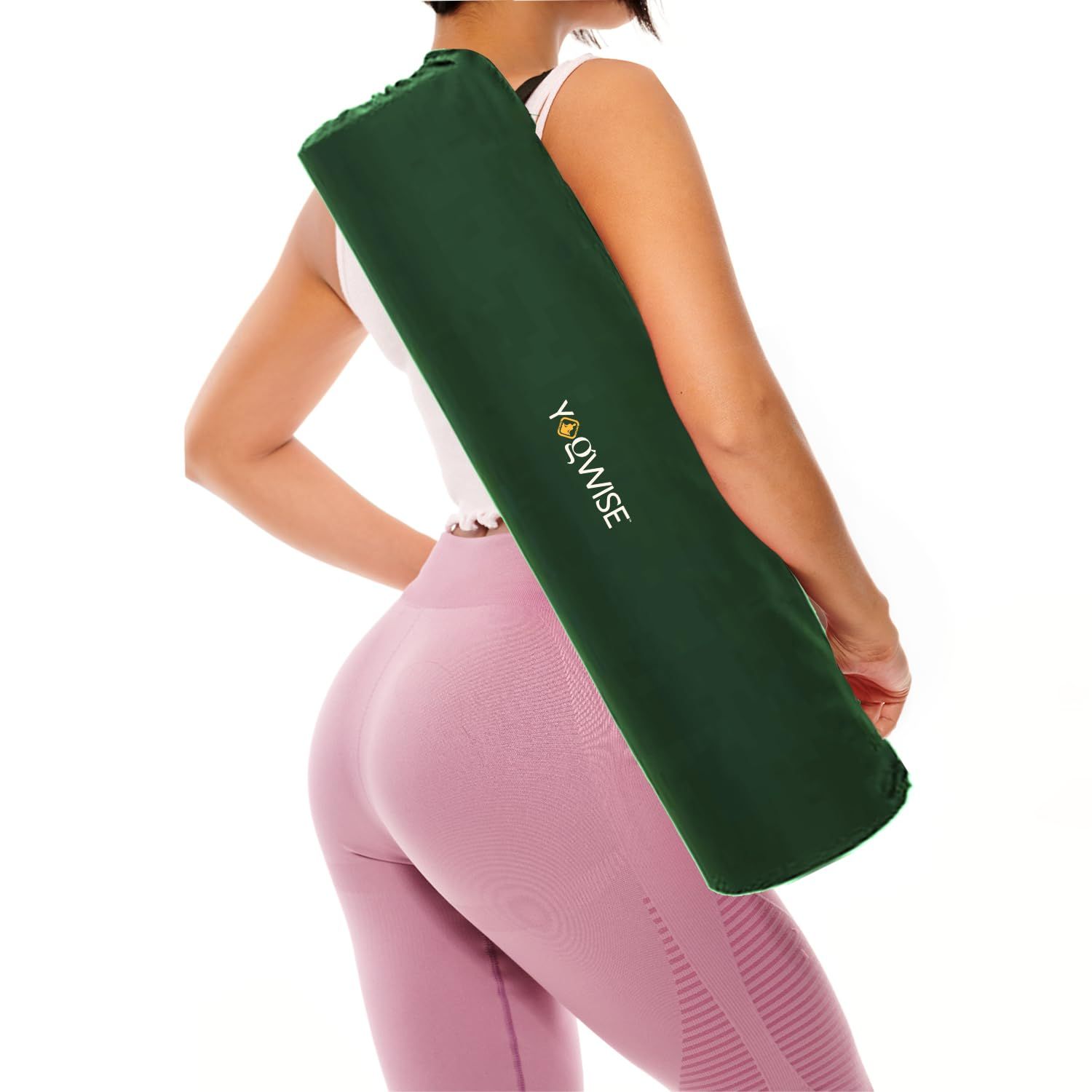 Yogwise Yoga Mat Bag Cover, Waterproof Polyester Material, 4mm to 6mm Yoga Mat Fit - Green