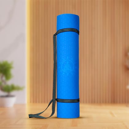 Yogwise Blue Yoga Mat TPE Material 6mm Thickness