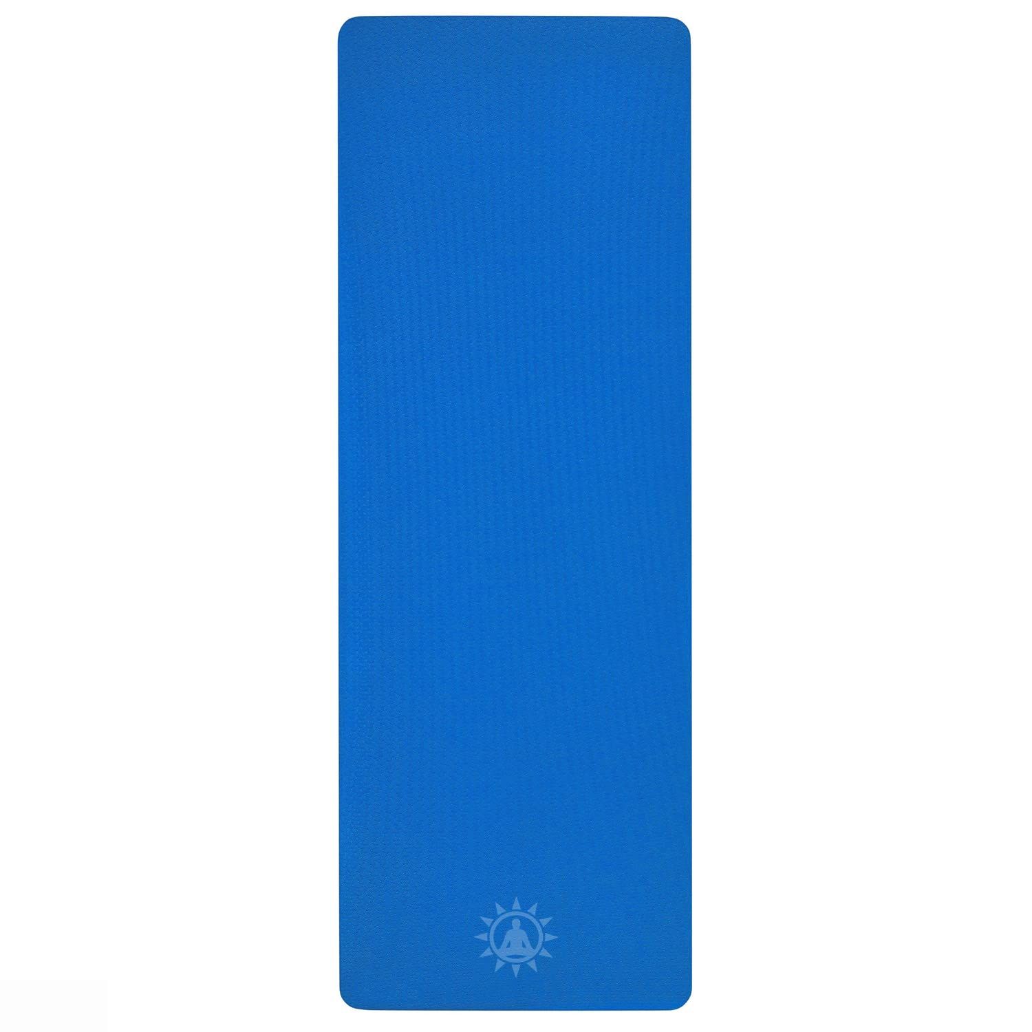 Yogwise Blue 4mm Yoga Mat for Home Workouts and Gym