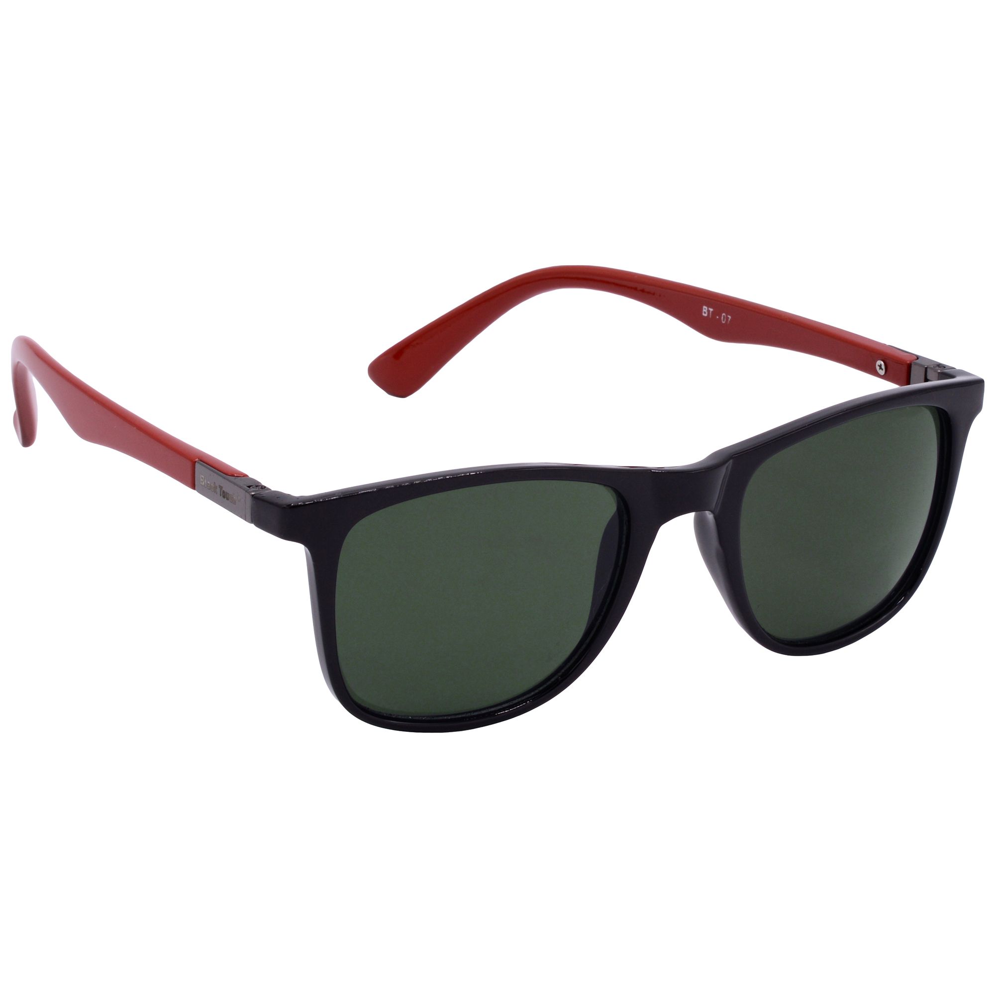 Hrinkar Green Rectangular Sunglasses Brands Black, Red Frame Goggles for Men & Women - HRS-BT-07-BK-RD-GRN