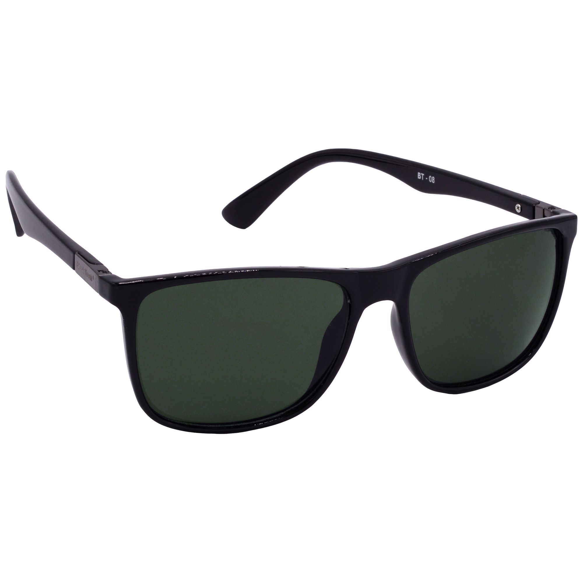 Hrinkar Green Rectangular Sunglasses Styles Black Frame Glasses for Men & Women - HRS-BT-08-BK-BK-GRN