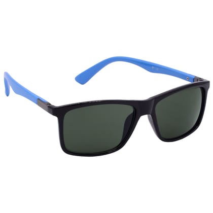 Hrinkar Green Rectangular Sunglasses Styles Black, Sky Blue Frame Glasses for Men & Women - HRS-BT-05-BK-LBU-GRN