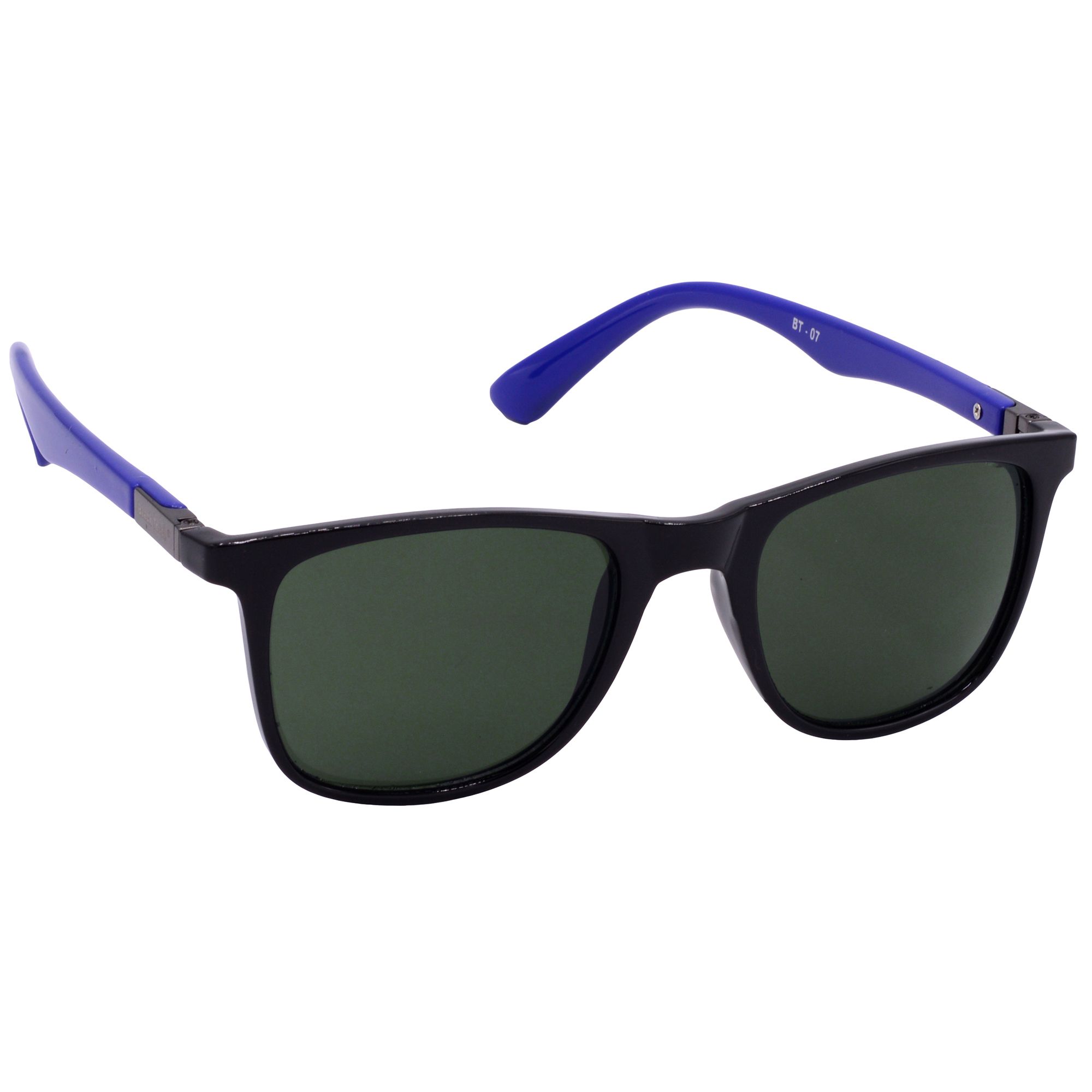 Hrinkar Green Rectangular Cooling Glass Black, Blue Frame Best Sunglasses for Men & Women - HRS-BT-07-BK-BU-GRN