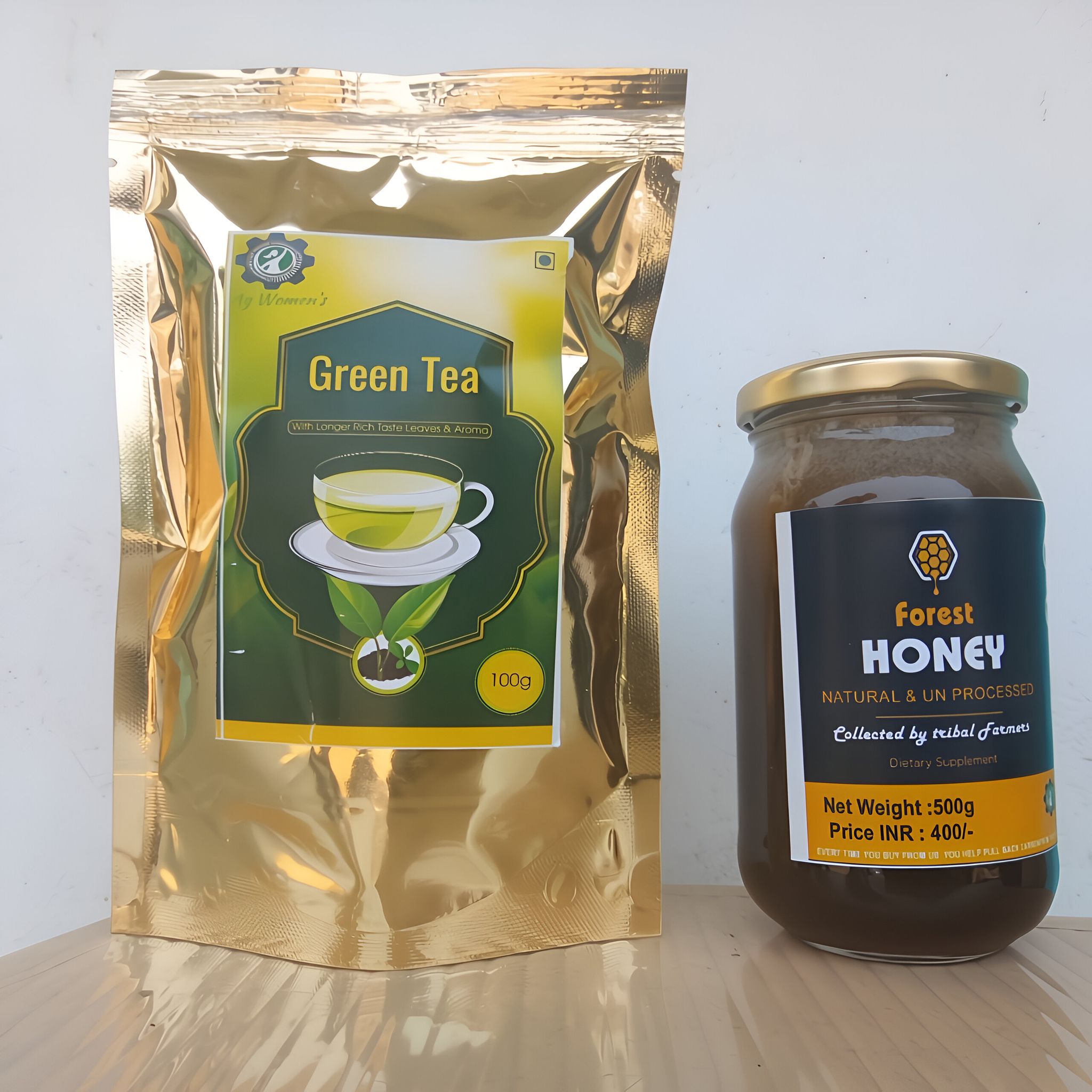 Green Tea & Honey Combo