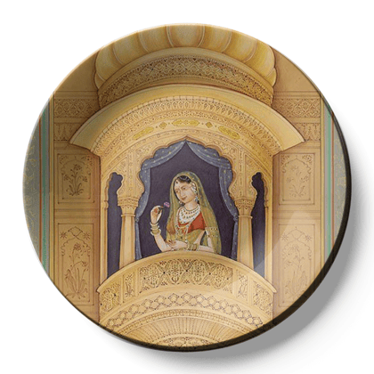 The Heroine in Her Wind Palace Ceramic Wall Plate Home Décor