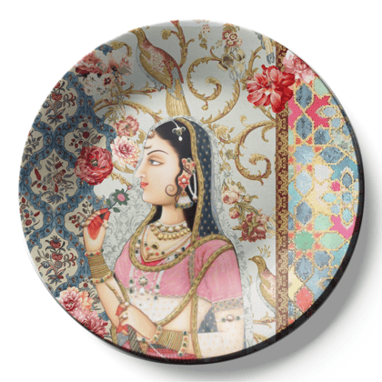 Mughal Inspired Ceramic Wall Plate Home Décor