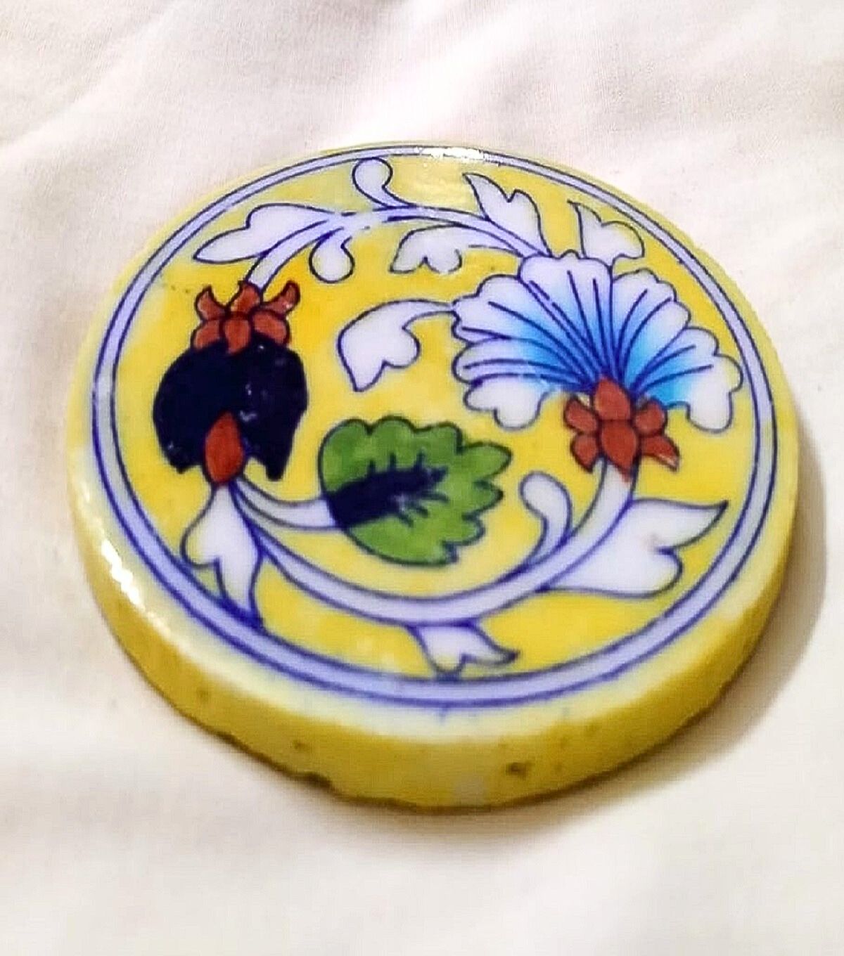 Blue Pottery Ceramic Coaster Set of 4-(CT-02)