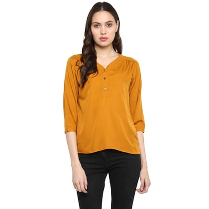 One femme Women's Solid V-Neck Top