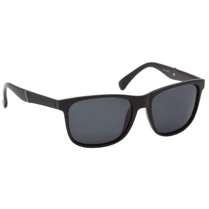 Hrinkar Black Rectangular Stylish Goggles Black Frame Polarized Sunglasses for Men & Women - HRS498-BK-BK-P