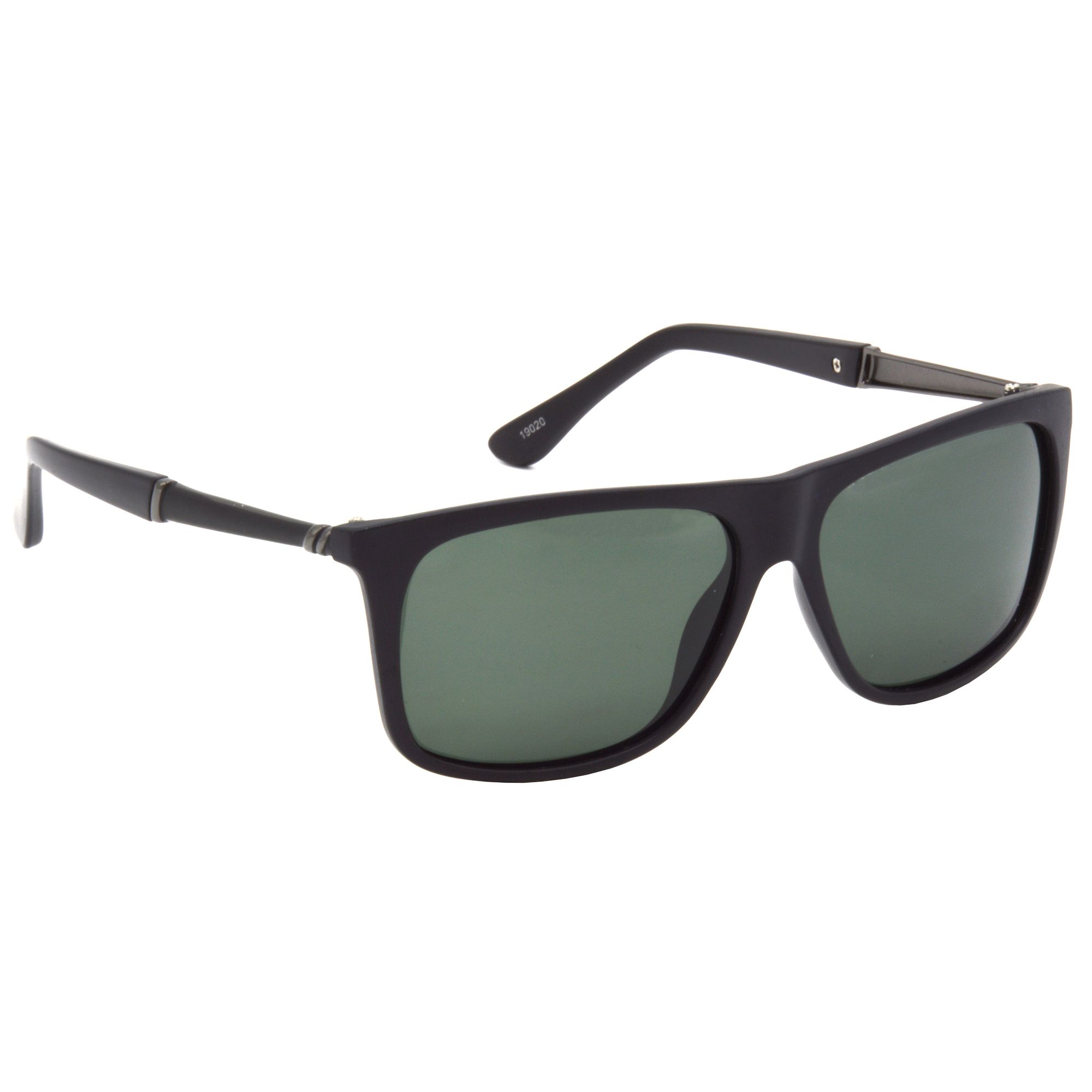 Hrinkar Green Rectangular Stylish Goggles Black Frame Polarized Sunglasses for Men & Women - HRS499-BK-GRN-P