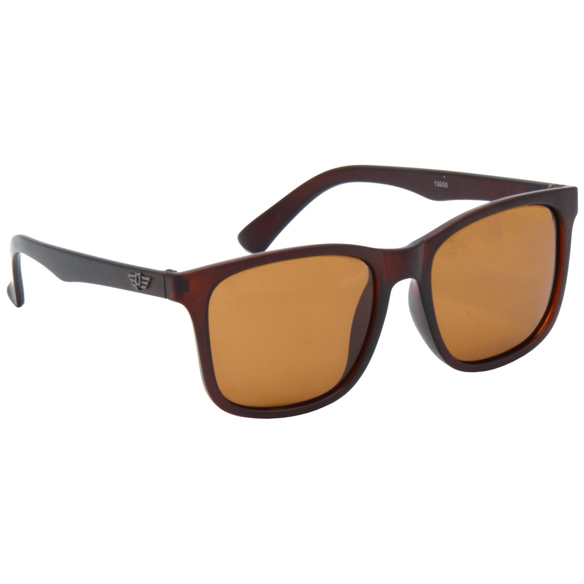 Hrinkar Brown Rectangular Sunglasses Styles Brown Frame Polarized Glasses for Men & Women - HRS504-BWN-BWN-P