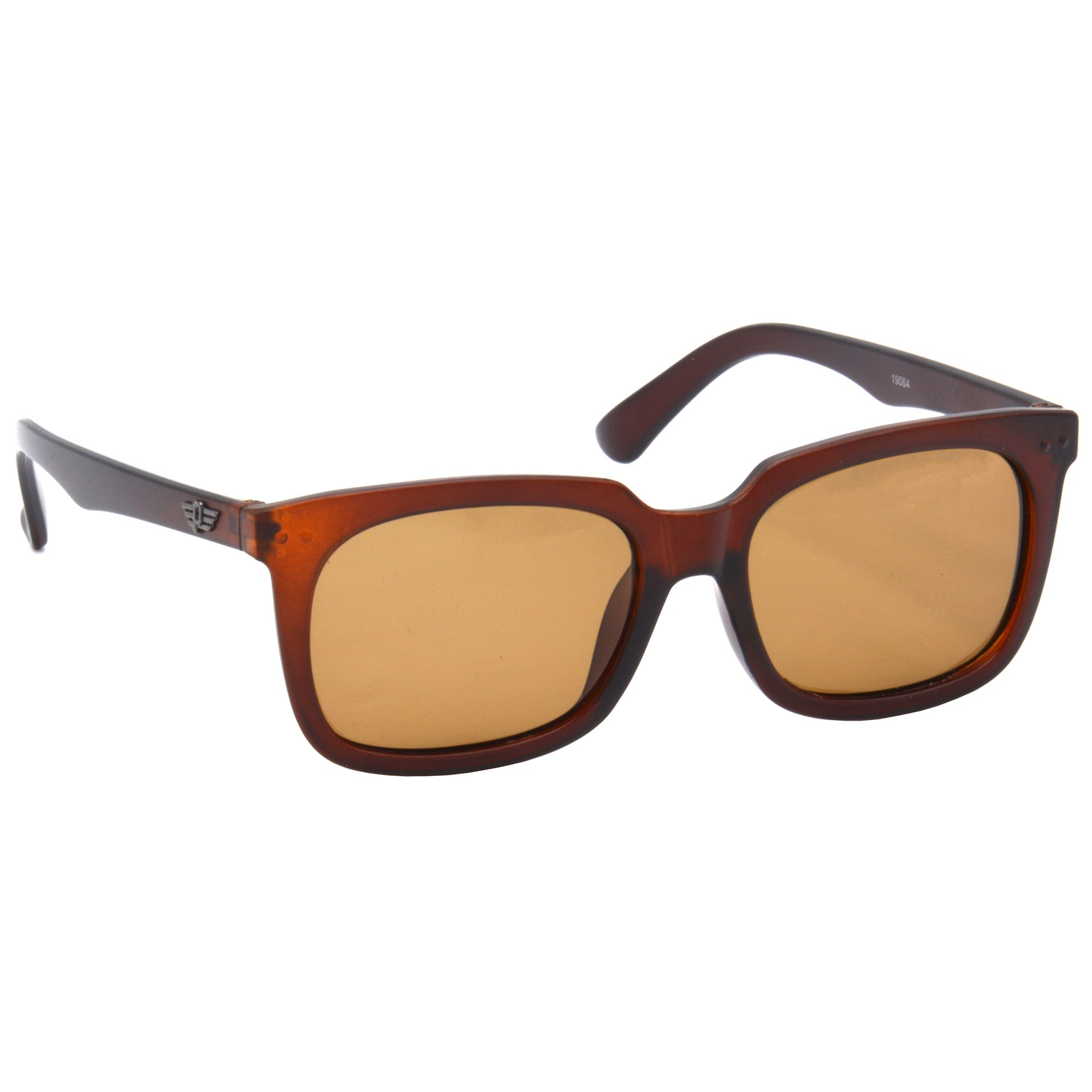 Hrinkar Brown Rectangular Sunglasses Styles Brown Frame Polarized Glasses for Men & Women - HRS506-BWN-BWN-P