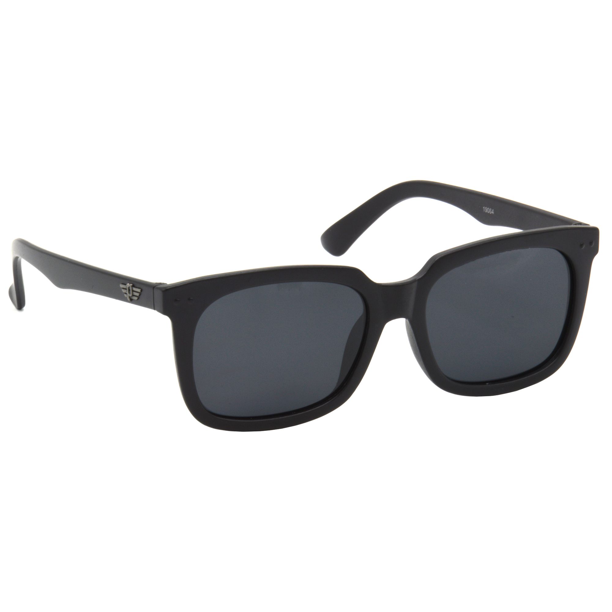 Hrinkar Black Rectangular Sunglasses Brands Black Frame Polarized Goggles for Men & Women - HRS506-BK-BK-P