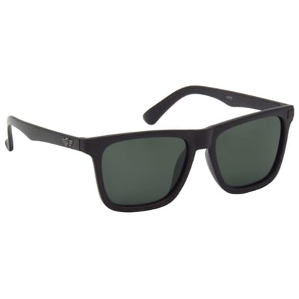 Hrinkar Green Rectangular Stylish Goggles Black Frame Polarized Sunglasses for Men & Women - HRS505-BK-GRN-P