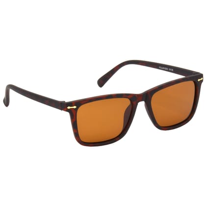 Hrinkar Brown Rectangular Stylish Goggles Brown Frame Polarized Sunglasses for Men & Women - HRS512-TBWN-BWN