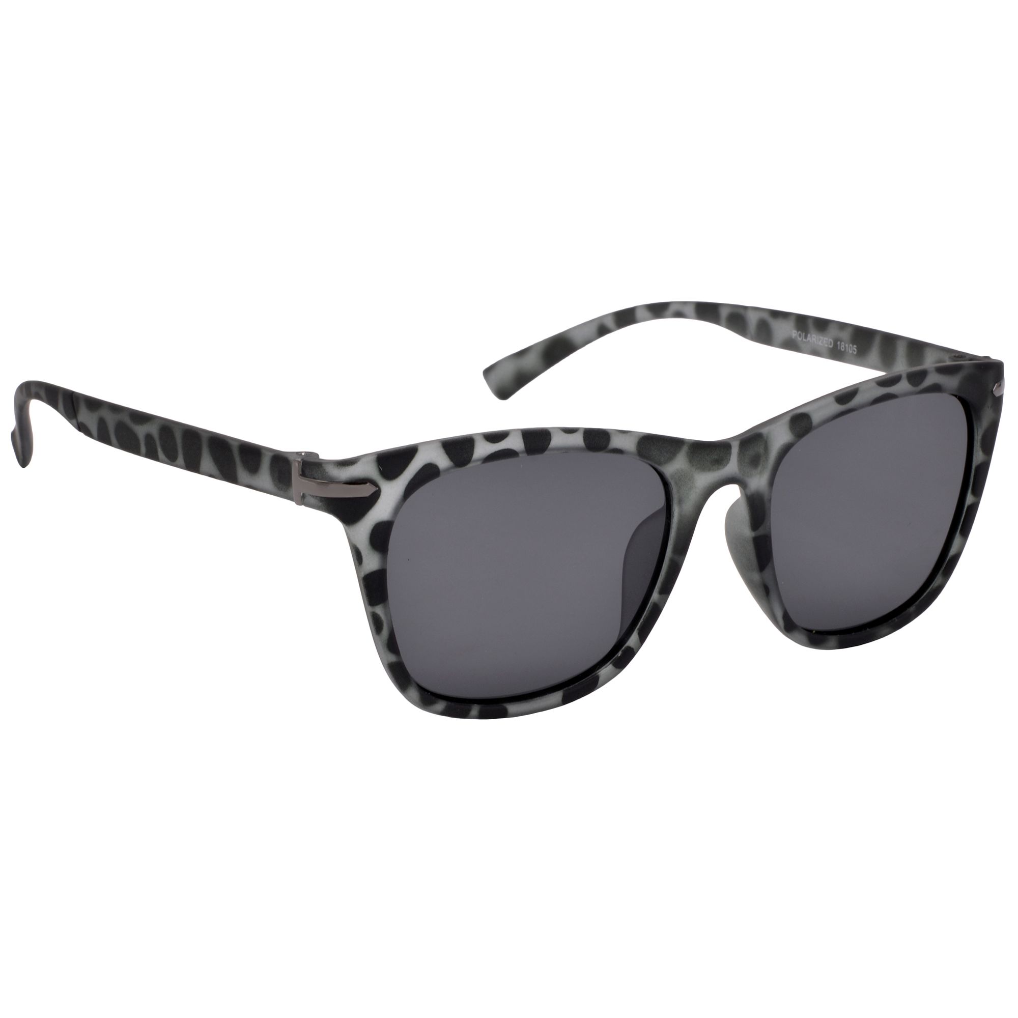 Hrinkar Black Rectangular Sunglasses Brands Grey Frame Polarized Goggles for Men & Women - HRS514-TBK-BK