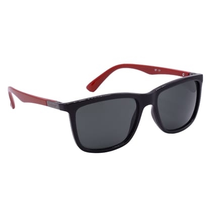 Hrinkar Grey Rectangular Glasses Black, Red Frame Best Goggles for Men & Women - HRS-BT-01-BK-RD-BK