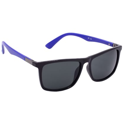 Hrinkar Grey Rectangular Sunglasses Styles Black, Blue Frame Glasses for Men & Women - HRS-BT-03-BK-BU-BK