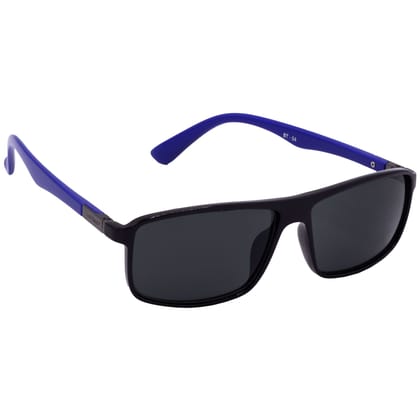 Hrinkar Grey Rectangular Sunglasses Styles Black, Blue Frame Glasses for Men & Women - HRS-BT-04-BK-BU-BK