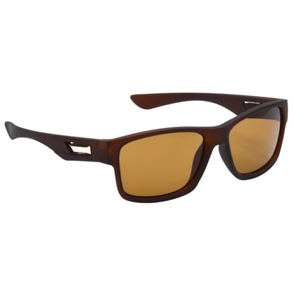 Hrinkar Brown Rectangular Glasses Brown Frame Best Goggles for Men & Women - HRS488-BWN-BWN