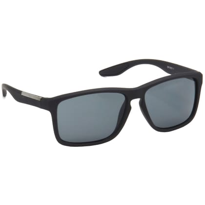 Hrinkar Black Retro Square Cooling Glass Black Frame Best Sunglasses for Men & Women - HRS494-BK-BK