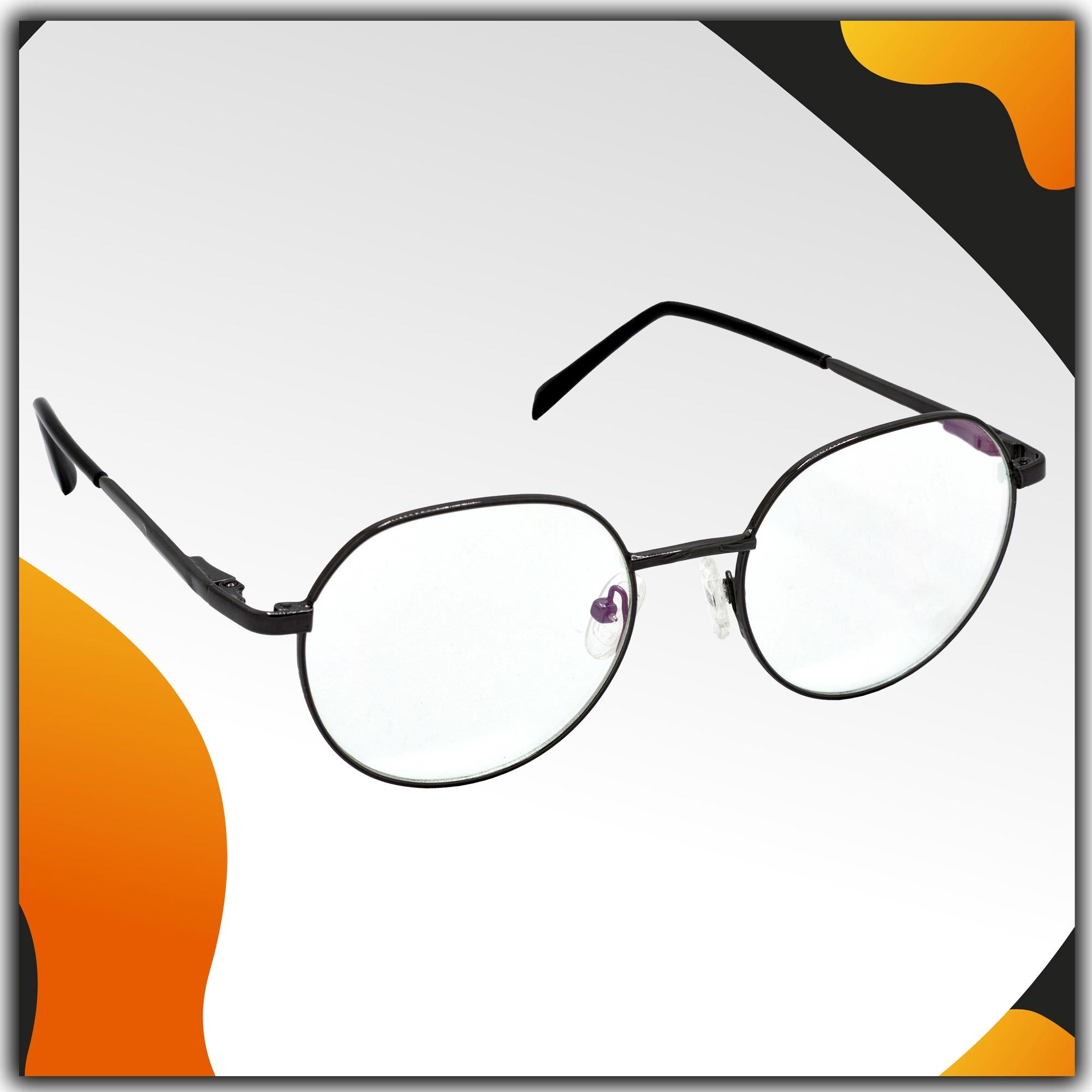 Hrinkar Trending Eyeglasses: Grey Oval Optical Spectacle Frame For Men & Women |HFRM-GRY-19003