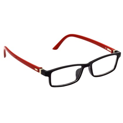 Hrinkar Trending Eyeglasses: Red and Black Rectangle Optical Spectacle Frame For Kids Boy & Girl |HFRM-BK-RD-18