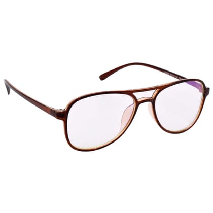 Hrinkar Trending Eyeglasses: Brown Pilot Optical Spectacle Frame For Men & Women |HFRM2442-BWN