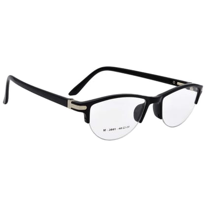 Hrinkar Trending Eyeglasses: Black Oval Optical Spectacle Frame For Women |HFRM3007-BK-BK