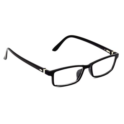 Hrinkar Trending Eyeglasses: Black Rectangle Optical Spectacle Frame For Men & Women |HFRM-BK-12