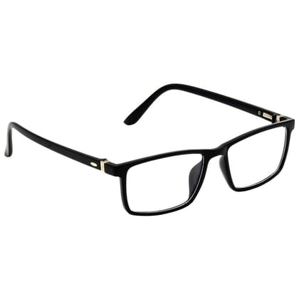 Hrinkar Trending Eyeglasses: Black Rectangle Optical Spectacle Frame For Men & Women |HFRM-BK-16